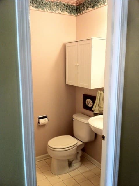 First-floor half bath