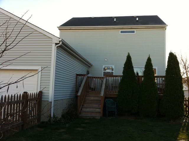 Back of the house and deck